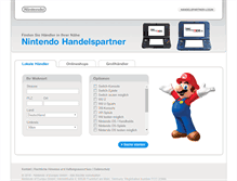 Tablet Screenshot of haendlersuche.nintendo.de